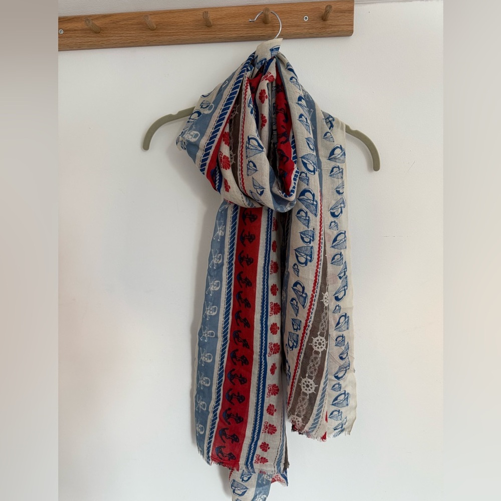 Soft Cashmere & Silk Nautical Scarf